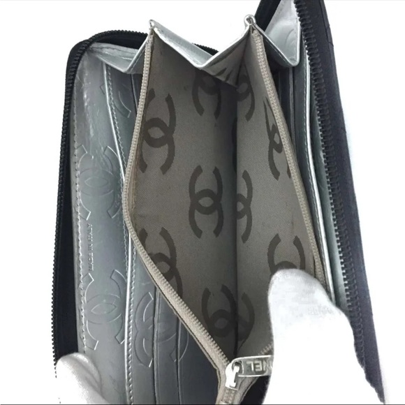 CHANEL Combon black lambskin long wallet- Authentic - Picture 8 of 8